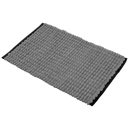 Tepih za kupaonicu Tendance, pamuk, 75x45 cm, sivo/crni