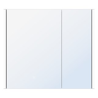 Kupaonski ormarić sa ogledalom i LED rasvjetom Concepto+ Laura, 80x70x13 cm