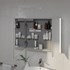 Kupaonski ormarić sa ogledalom i LED rasvjetom Concepto+ Laura, 80x70x13 cm