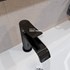 Miješalica za umivaonik Voxort Dahlia Black Shiny, Cool Start, sa gornjim dijelom sifona