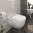 Toaletna daska Voxort Smart Flat Line, Soft Close, bijela/krom