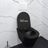 Toaletna daska Voxort Smart Flat Line, Soft Close, mat crna/krom