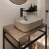 Ploča za nadgradni umivaonik Concepto+ Smooth Steel, 65 cm, iveral, Dark Walnut, debljina 3,6 cm, pakiranje kutija