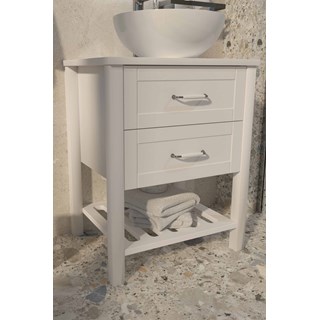 Kupaonski element stojeći bez umivaonika Concepto+ Eleanora, 60 cm, bijela, s 2 ladice, polica