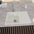 Sudoper granitni Concepto Ferro, 79x50 cm, jedno korito i ocjeđivač, Snow/bijela