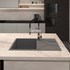 Sudoper granitni Concepto Ferro, 86x50 cm, jedno korito i ocjeđivač, Iron Gray/siva