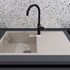 Sudoper granitni Concepto Ferro, 86x50 cm, jedno korito i ocjeđivač, Mocha/bež