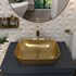 Umivaonik na ploču Concepto Bell, 46,5x32x13,5 cm, mat zlatna