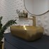 Umivaonik na ploču Concepto Bell, 46,5x32x13,5 cm, mat zlatna