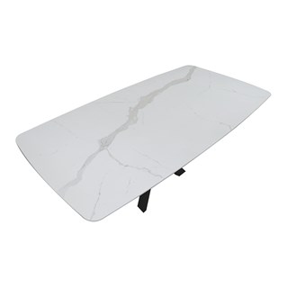 Ploča za stol Concepto Oval Stone Bianco Polish, 180x90 cm