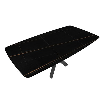Ploča za stol Concepto Oval Titanium Black Mat, 180x90 cm