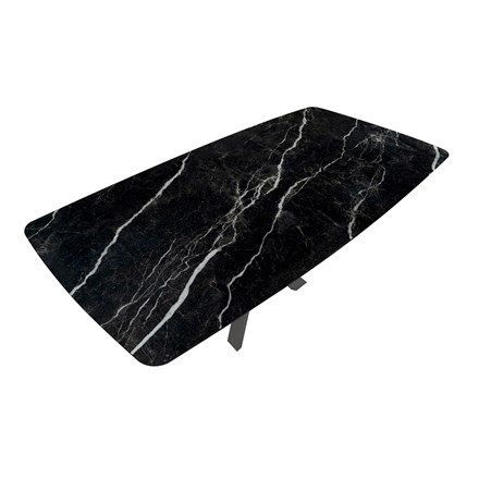 Ploča za stol Concepto Oval Marble Black Polish, 180x90 cm