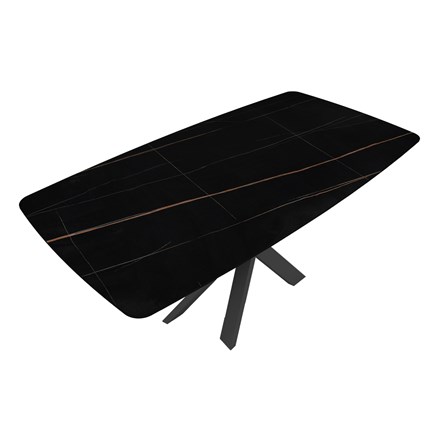 Ploča za stol Concepto Oval Titanium Black Mat, 160x80 cm