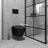 Toaletna školjka viseća Concepto Eva Rimless, mat crna, 53 cm