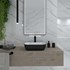 Umivaonik na ploču Concepto Bell, 46,5x32x13,5 cm, mat crno-bijela
