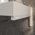 Nosač pulteva Concepto+ Korrtek L, čelični, plastificiran bijelo, 48,5x19,5x3 cm