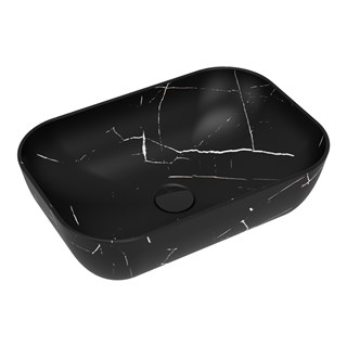Umivaonik na ploču Concepto Bell Marble Black, 46,5x32x13,5 cm