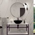 Umivaonik na ploču Concepto Bell Marble Black Round, 40x40x15,5 cm