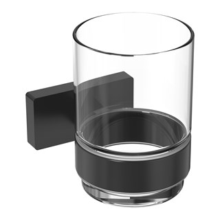 Čaša sa držačem Voxort 4000, crna, zidna